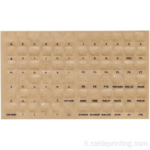 Adesivi per tastiera in Braille per ipotiti visivamente